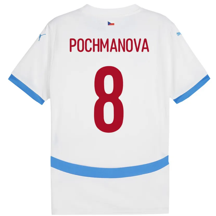 Danxen Męski Czechy Aneta Pochmanová #8 Biały Wyjazdowa Koszulka 24-26 Koszulki Klubowe