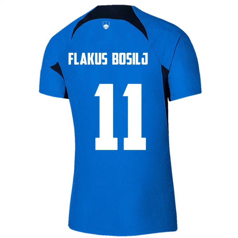 Danxen Męski Słowenia David Flakus Bosilj #11 Niebieski Wyjazdowa Koszulka 24-26 Koszulki Klubowe