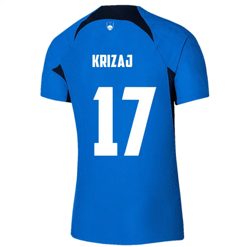 Danxen Męski Słowenia Izabela Križaj #17 Niebieski Wyjazdowa Koszulka 24-26 Koszulki Klubowe