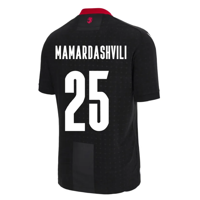 Danxen Męski Georgia Giorgi Mamardashvili #25 Czarny Wyjazdowa Koszulka 24-26 Koszulki Klubowe