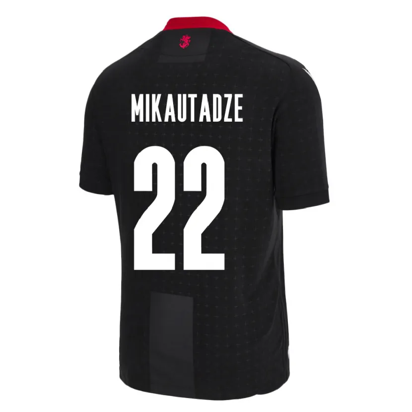 Danxen Męski Georgia Georges Mikautadze #22 Czarny Wyjazdowa Koszulka 24-26 Koszulki Klubowe