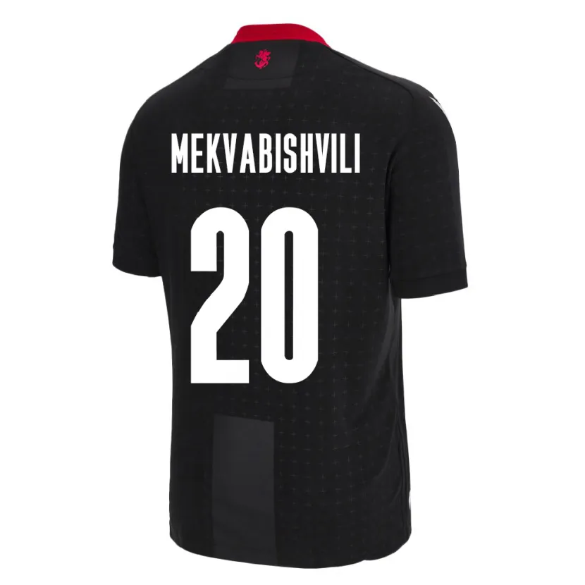 Danxen Męski Georgia Anzor Mekvabishvili #20 Czarny Wyjazdowa Koszulka 24-26 Koszulki Klubowe