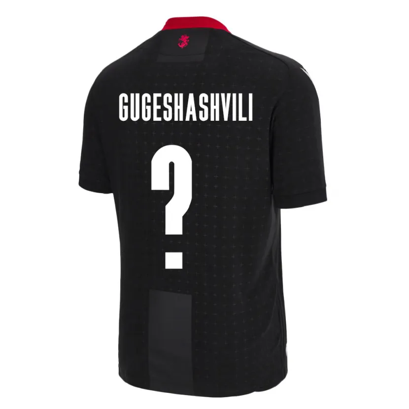 Danxen Męski Georgia Zaza Gugeshashvili #0 Czarny Wyjazdowa Koszulka 24-26 Koszulki Klubowe