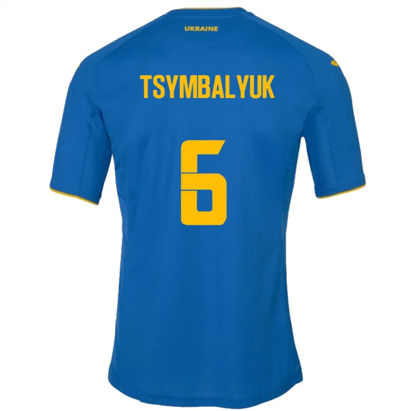Danxen Męski Ukraina Maksym Tsymbalyuk #6 Niebieski Wyjazdowa Koszulka 24-26 Koszulki Klubowe