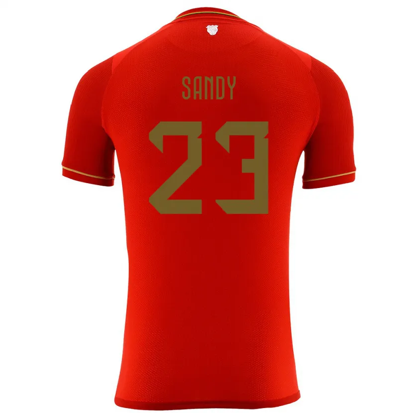 Danxen Męski Boliwia Daniel Sandy #23 Czerwony Wyjazdowa Koszulka 24-26 Koszulki Klubowe
