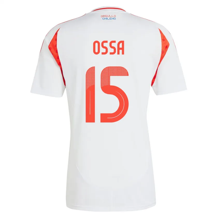 Danxen Męski Chile Diego Ossa #15 Biały Wyjazdowa Koszulka 24-26 Koszulki Klubowe