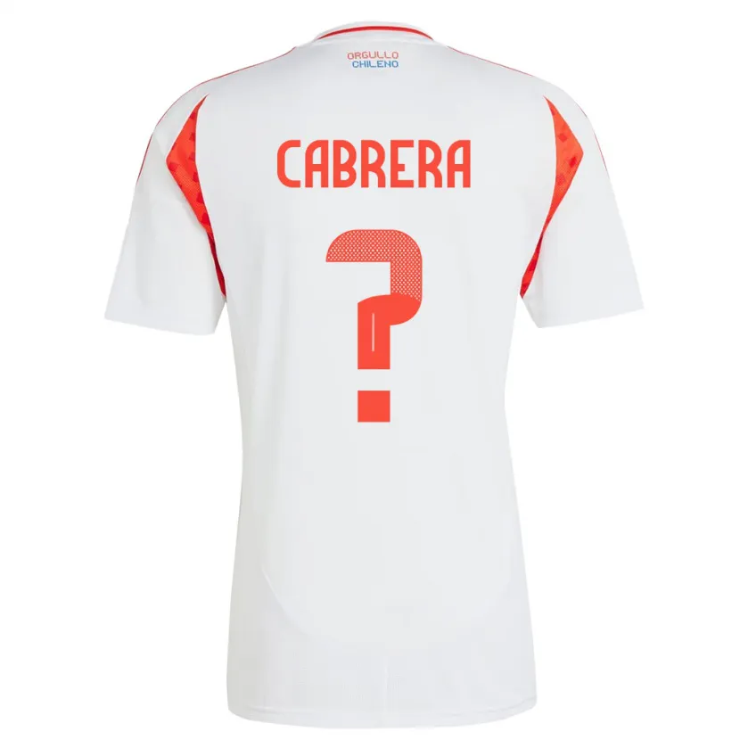 Danxen Męski Chile Vicente Cabrera #0 Biały Wyjazdowa Koszulka 24-26 Koszulki Klubowe