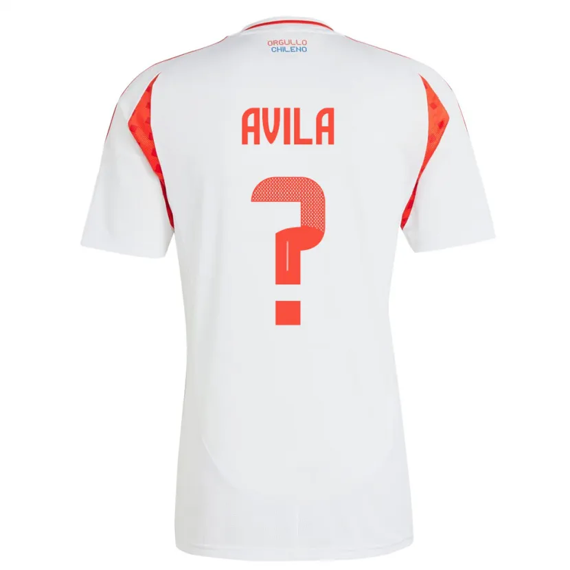 Danxen Męski Chile Gustavo Ávila #0 Biały Wyjazdowa Koszulka 24-26 Koszulki Klubowe
