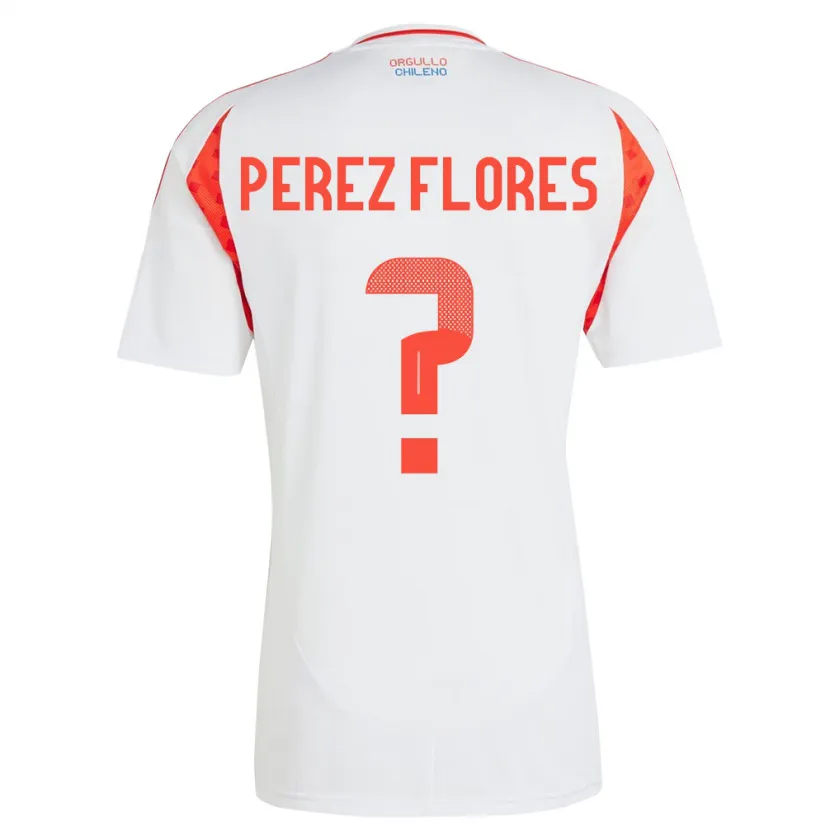 Danxen Męski Chile Benjamín Pérez Flores #0 Biały Wyjazdowa Koszulka 24-26 Koszulki Klubowe