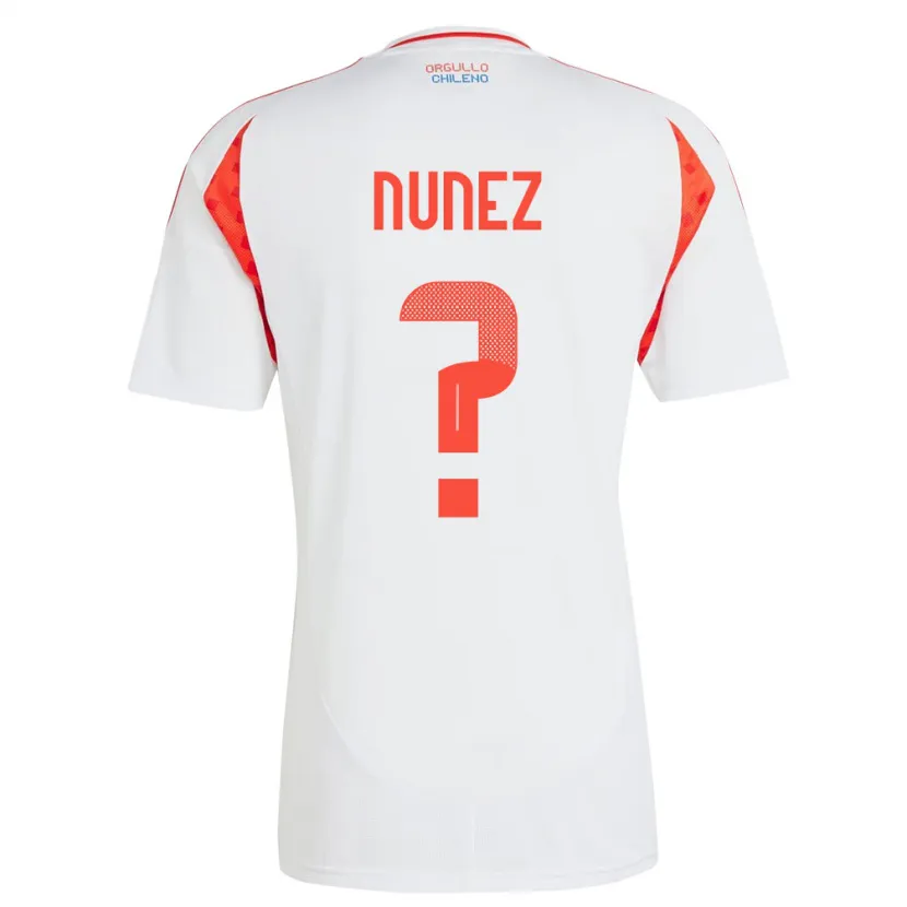 Danxen Męski Chile Renato Nuñez #0 Biały Wyjazdowa Koszulka 24-26 Koszulki Klubowe
