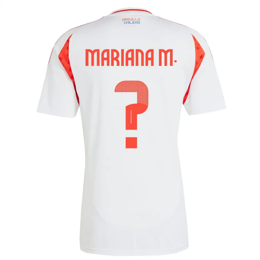 Danxen Męski Chile Mariana Morales #0 Biały Wyjazdowa Koszulka 24-26 Koszulki Klubowe
