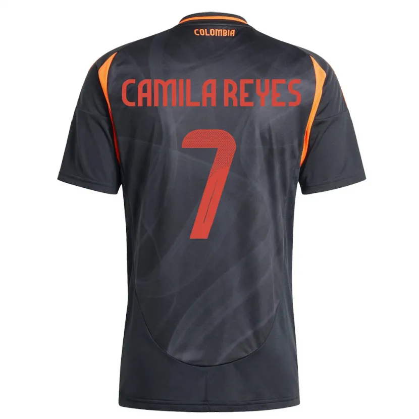 Danxen Męski Kolumbia María Camila Reyes #7 Czarny Wyjazdowa Koszulka 24-26 Koszulki Klubowe