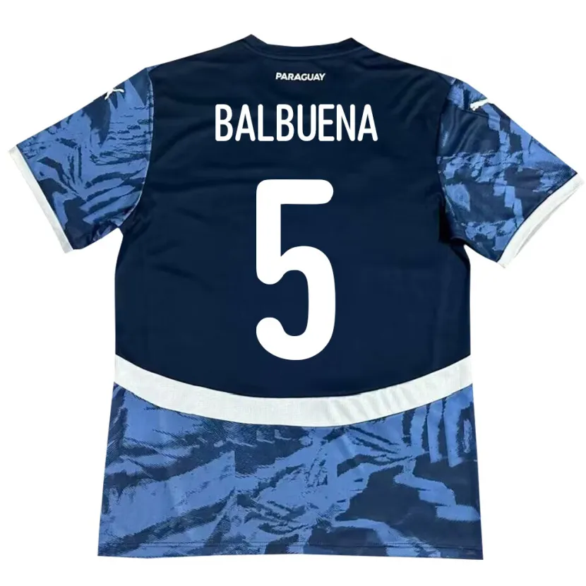 Danxen Męski Paragwaj Fabián Balbuena #5 Niebieski Wyjazdowa Koszulka 24-26 Koszulki Klubowe