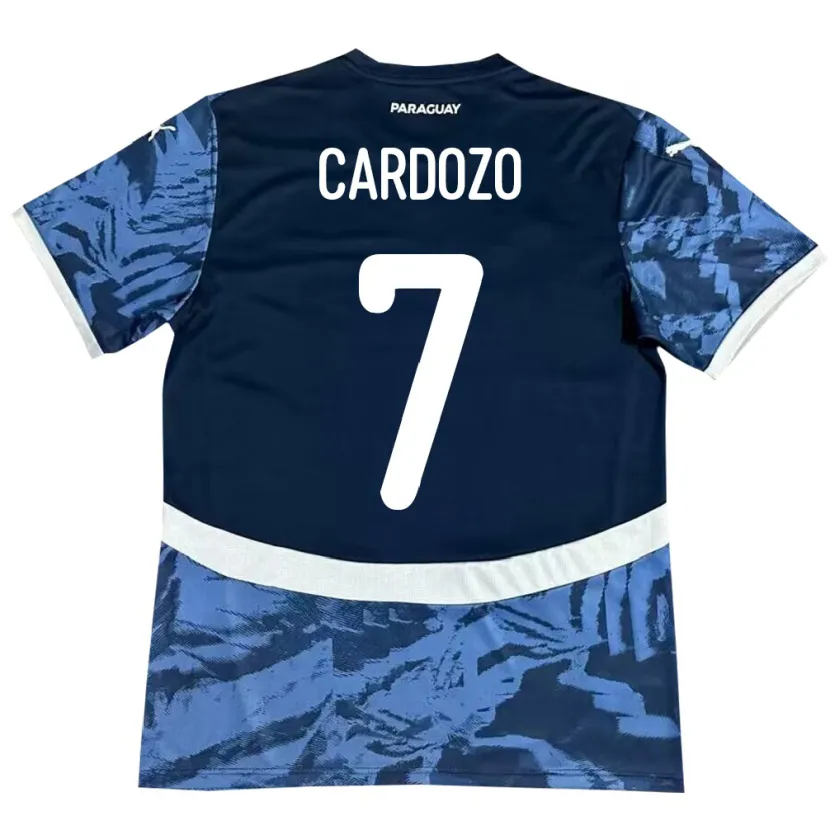 Danxen Męski Paragwaj Fernando Cardozo #7 Niebieski Wyjazdowa Koszulka 24-26 Koszulki Klubowe