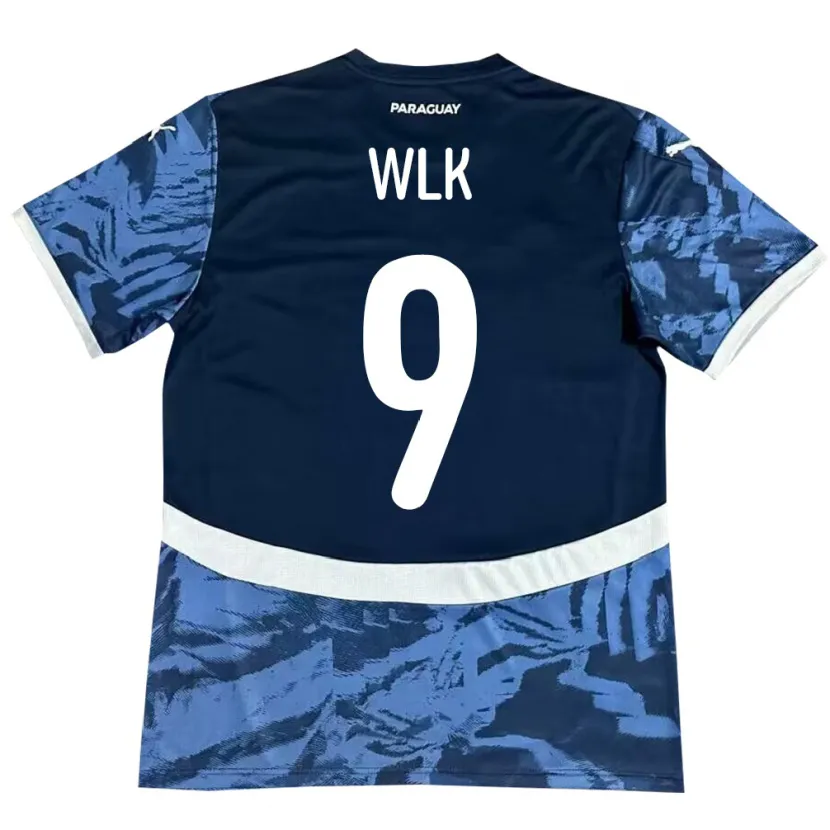 Danxen Męski Paragwaj Allan Wlk #9 Niebieski Wyjazdowa Koszulka 24-26 Koszulki Klubowe
