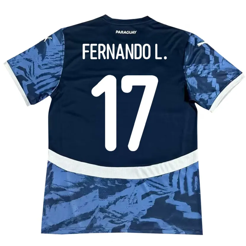 Danxen Męski Paragwaj Fernando Leguizamón #17 Niebieski Wyjazdowa Koszulka 24-26 Koszulki Klubowe