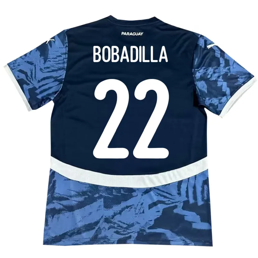 Danxen Męski Paragwaj Dylan Bobadilla #22 Niebieski Wyjazdowa Koszulka 24-26 Koszulki Klubowe