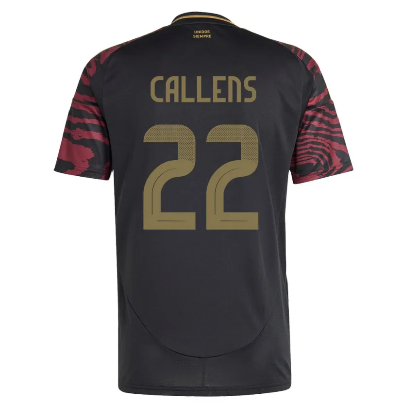 Danxen Męski Peru Alexander Callens #22 Czarny Wyjazdowa Koszulka 24-26 Koszulki Klubowe