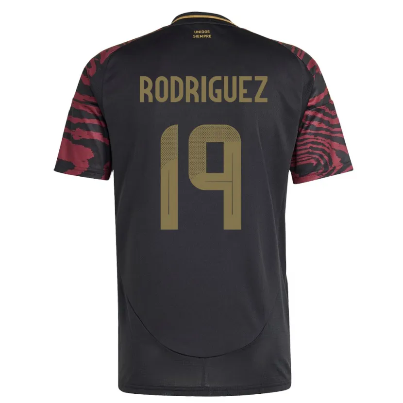 Danxen Męski Peru Mateo Rodríguez #19 Czarny Wyjazdowa Koszulka 24-26 Koszulki Klubowe