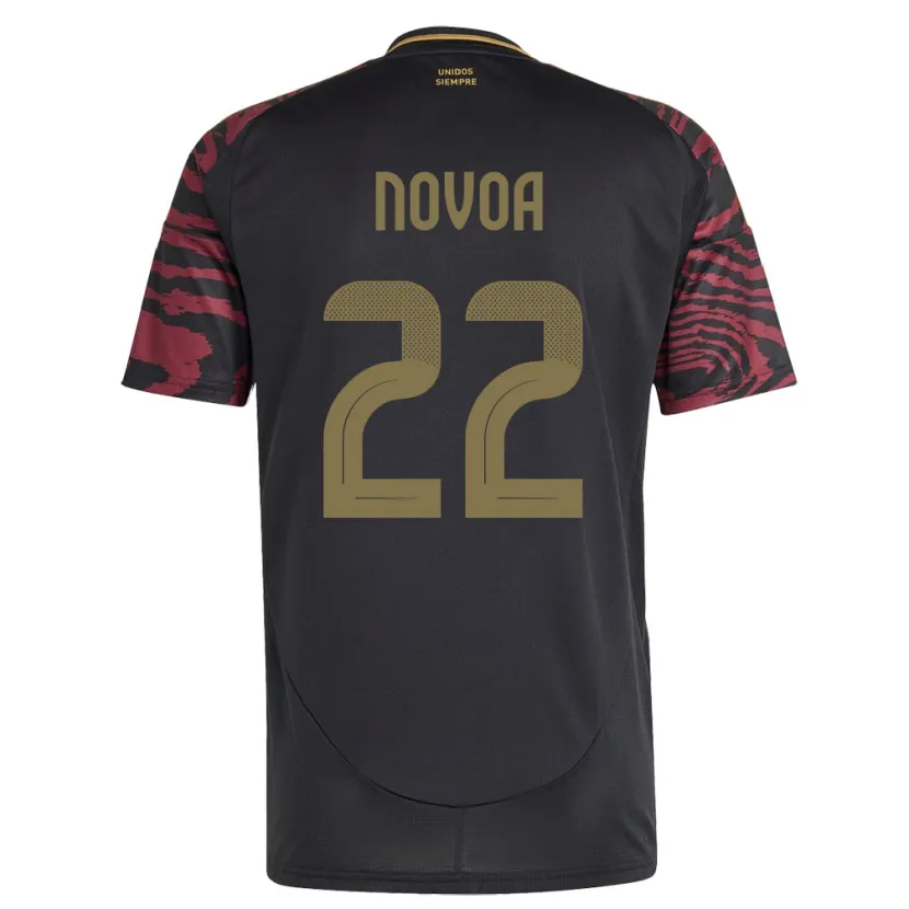 Danxen Męski Peru Cindy Novoa #22 Czarny Wyjazdowa Koszulka 24-26 Koszulki Klubowe