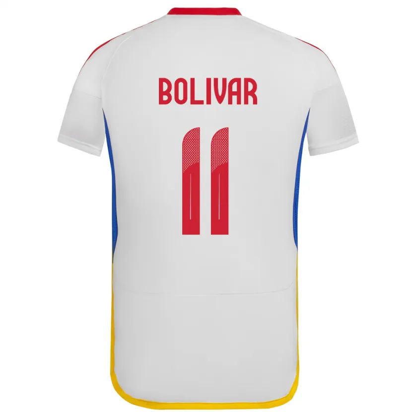 Danxen Męski Wenezuela Jovanny Bolívar #11 Biały Wyjazdowa Koszulka 24-26 Koszulki Klubowe