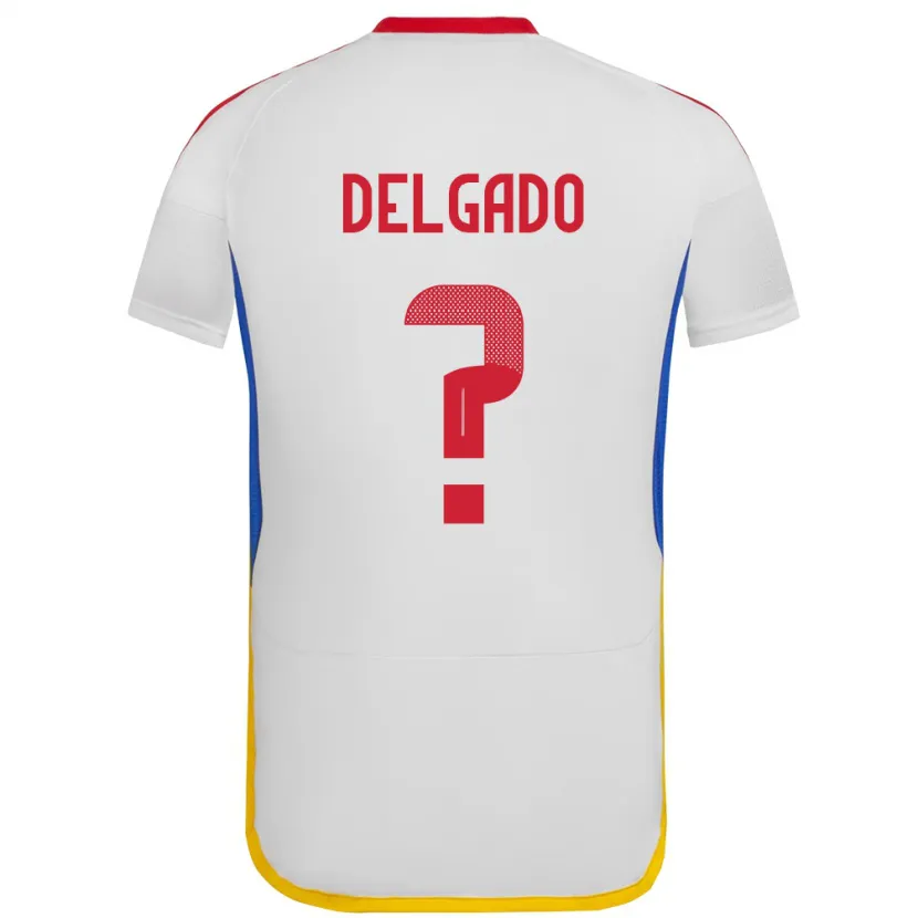 Danxen Męski Wenezuela Álex Delgado #0 Biały Wyjazdowa Koszulka 24-26 Koszulki Klubowe