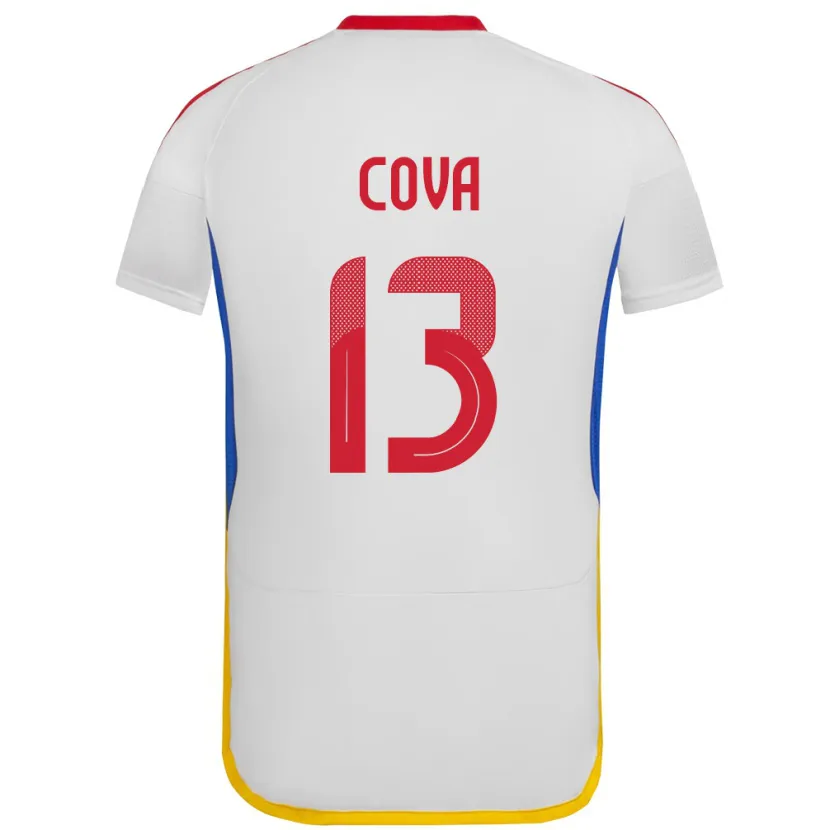 Danxen Męski Wenezuela Alejandro Cova #13 Biały Wyjazdowa Koszulka 24-26 Koszulki Klubowe