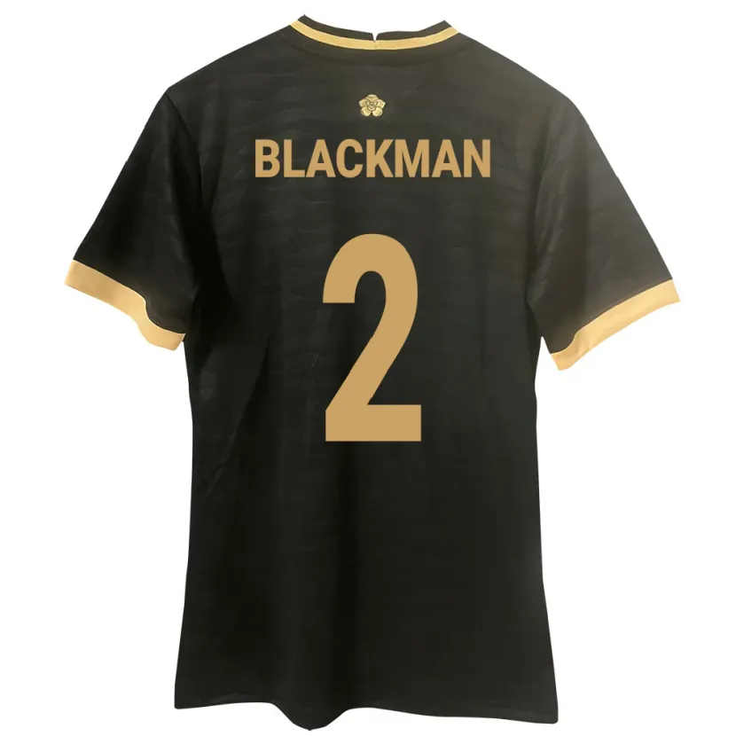 Danxen Męski Panama César Blackman #2 Czarny Wyjazdowa Koszulka 24-26 Koszulki Klubowe