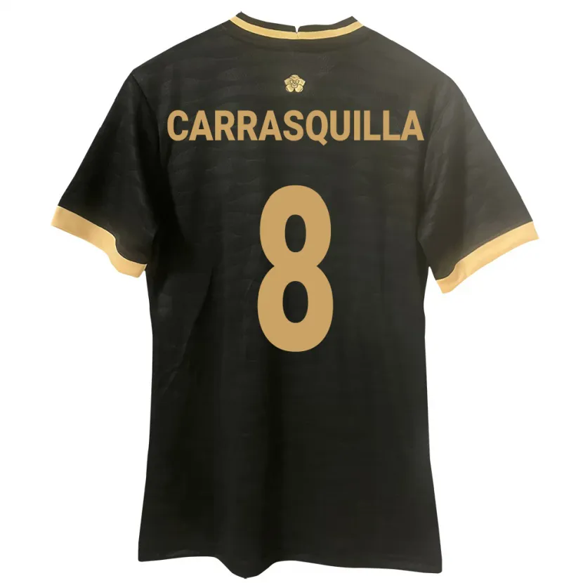 Danxen Męski Panama Adalberto Carrasquilla #8 Czarny Wyjazdowa Koszulka 24-26 Koszulki Klubowe