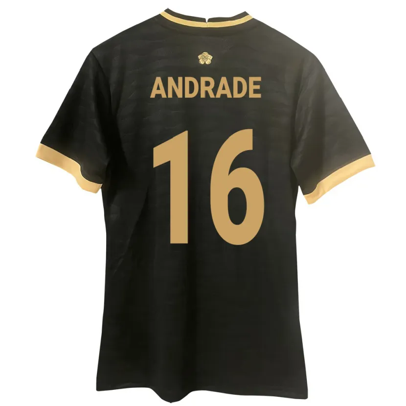 Danxen Męski Panama Andrés Andrade #16 Czarny Wyjazdowa Koszulka 24-26 Koszulki Klubowe