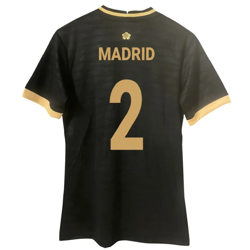 Danxen Męski Panama Dayane Madrid #2 Czarny Wyjazdowa Koszulka 24-26 Koszulki Klubowe