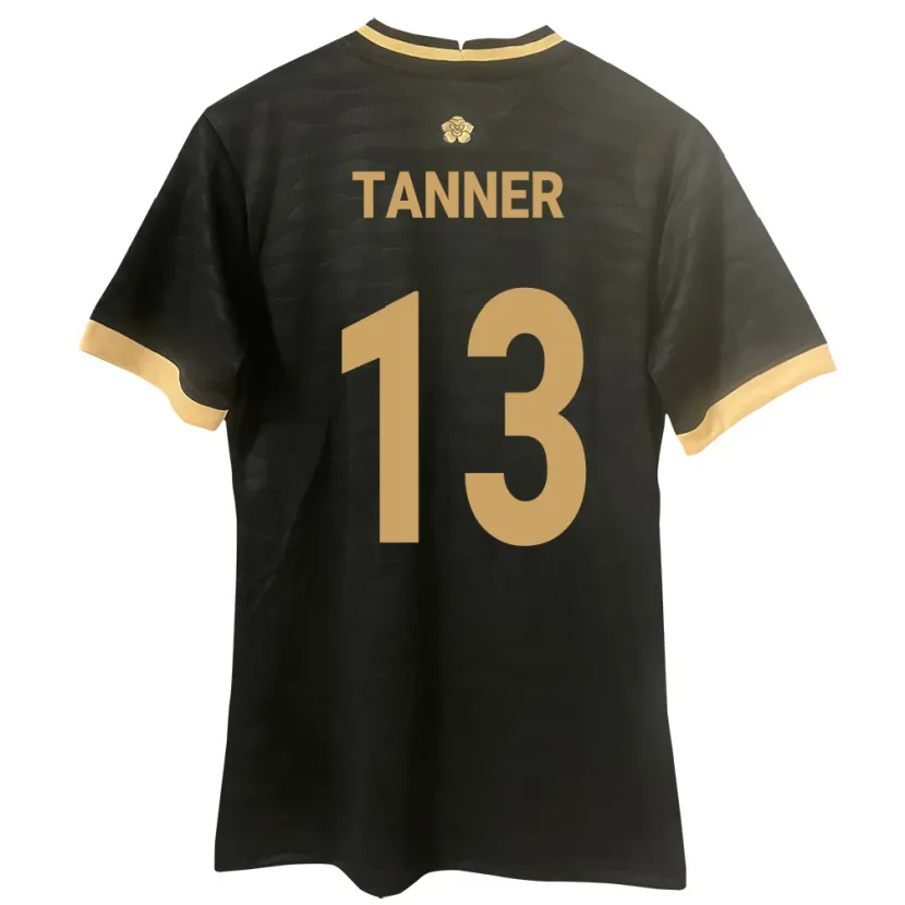 Danxen Męski Panama Riley Tanner #13 Czarny Wyjazdowa Koszulka 24-26 Koszulki Klubowe
