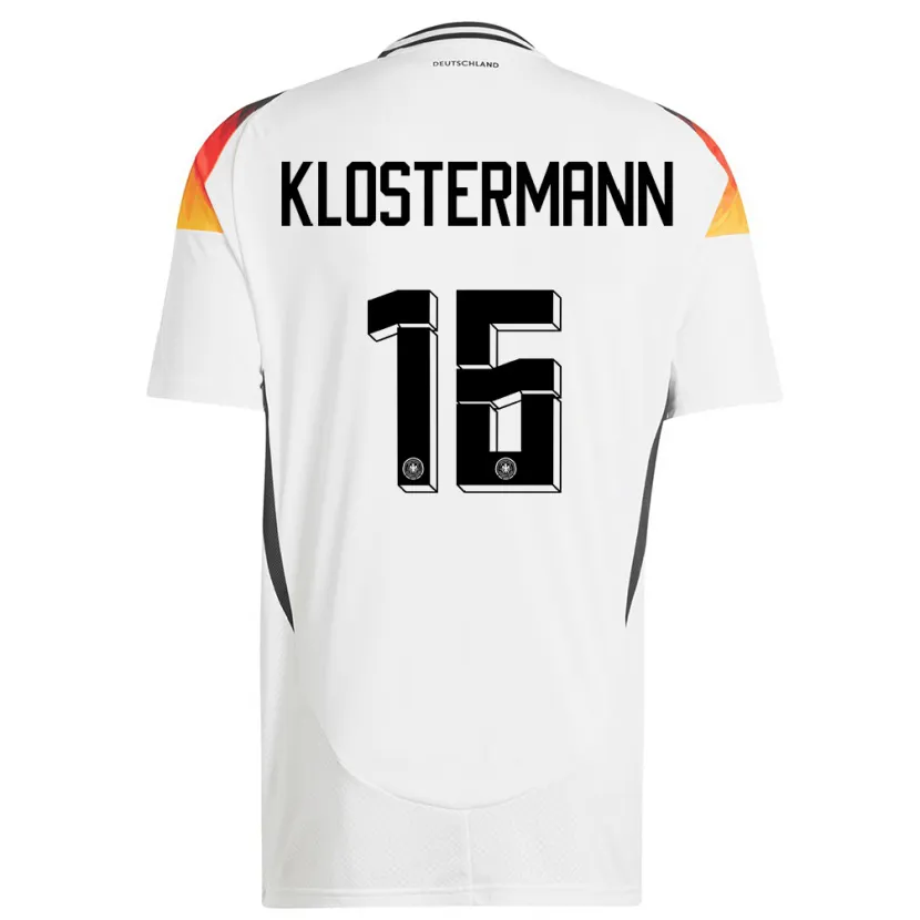 Danxen Kobiety Niemcy Lukas Klostermann #16 Biały Domowa Koszulka 24-26 Koszulki Klubowe