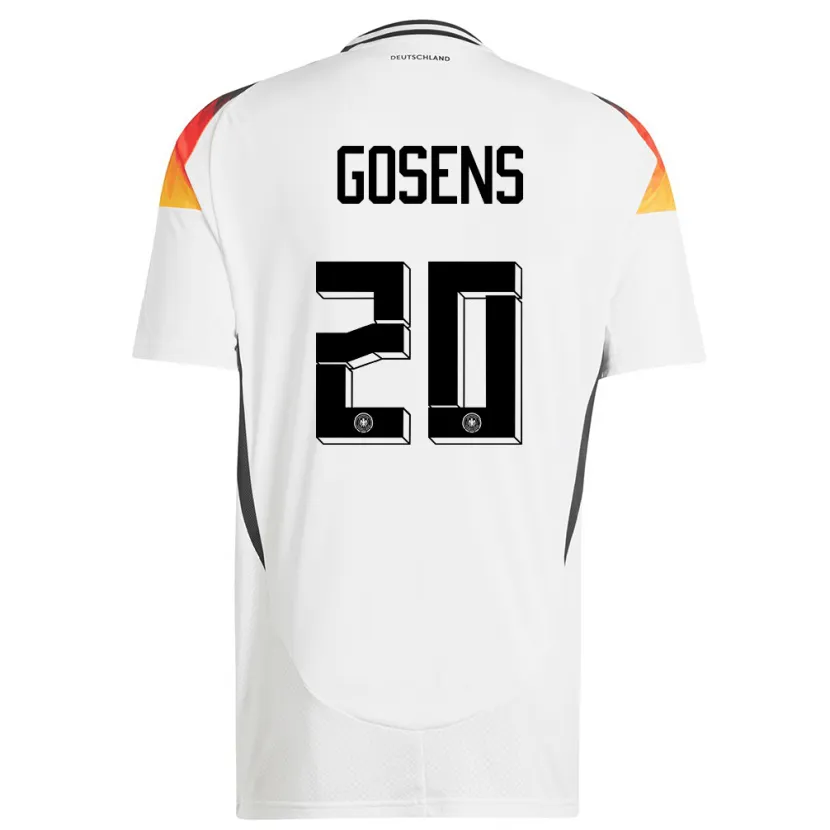 Danxen Kobiety Niemcy Robin Gosens #20 Biały Domowa Koszulka 24-26 Koszulki Klubowe