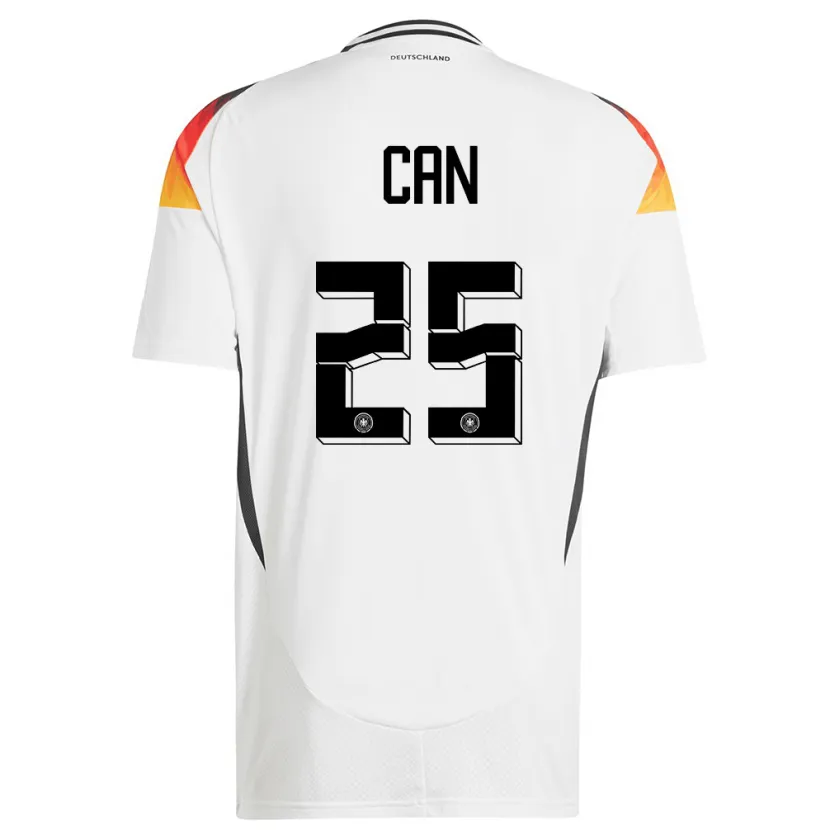 Danxen Kobiety Niemcy Emre Can #25 Biały Domowa Koszulka 24-26 Koszulki Klubowe