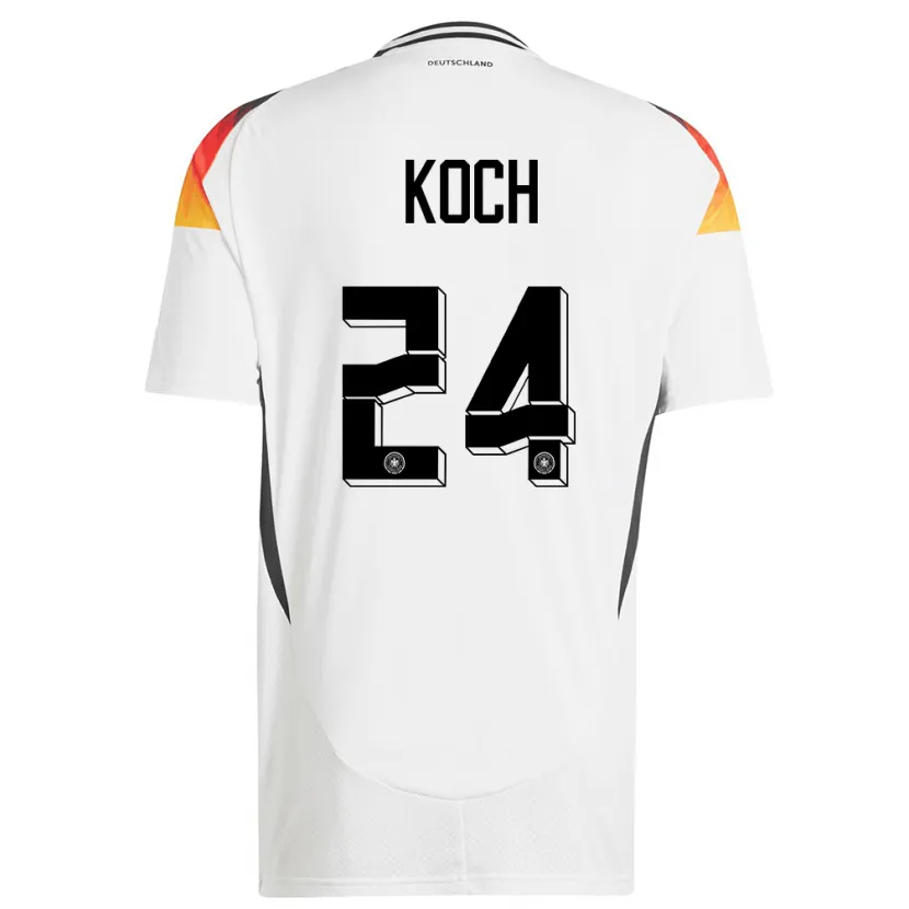 Danxen Kobiety Niemcy Robin Koch #24 Biały Domowa Koszulka 24-26 Koszulki Klubowe