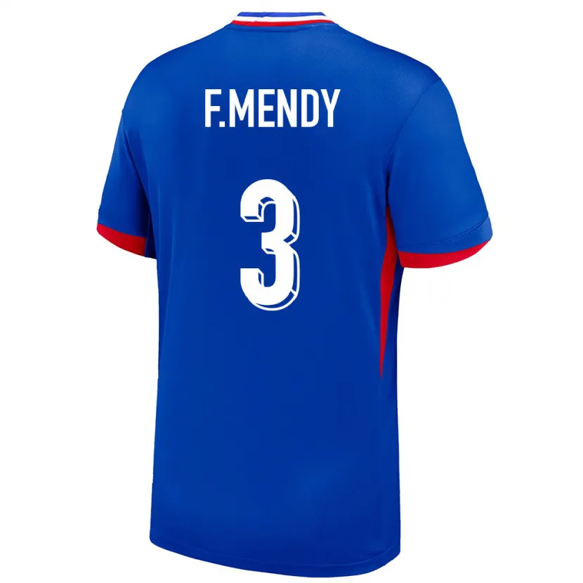 Danxen Kobiety Francja Ferland Mendy #3 Niebieski Domowa Koszulka 24-26 Koszulki Klubowe