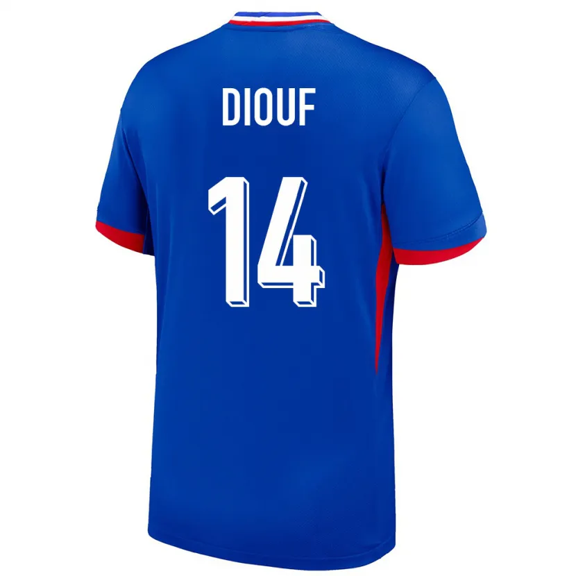 Danxen Kobiety Francja Andy Diouf #14 Niebieski Domowa Koszulka 24-26 Koszulki Klubowe