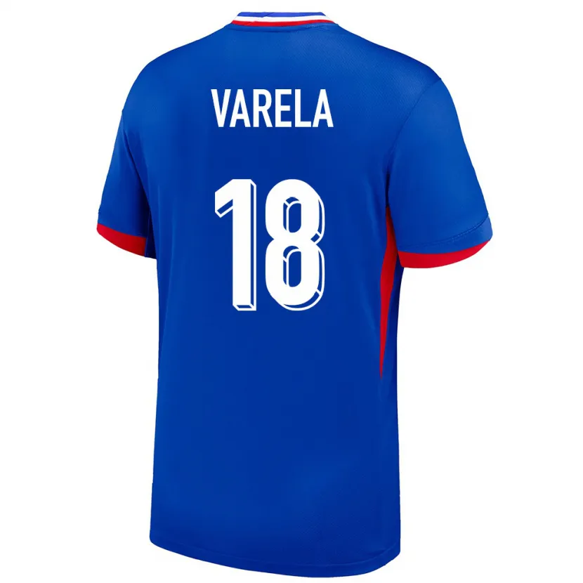 Danxen Kobiety Francja Jordan Varela #18 Niebieski Domowa Koszulka 24-26 Koszulki Klubowe