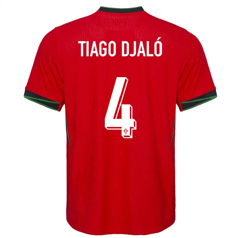 Danxen Kobiety Portugalia Tiago Djalo #4 Czerwony Domowa Koszulka 24-26 Koszulki Klubowe
