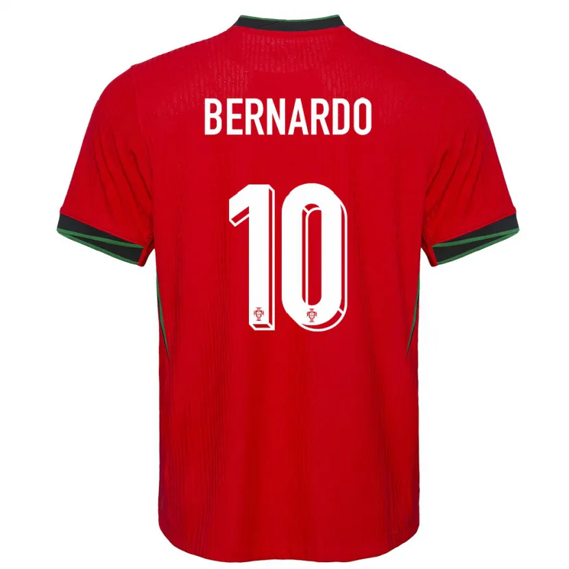 Danxen Kobiety Portugalia Bernardo Silva #10 Czerwony Domowa Koszulka 24-26 Koszulki Klubowe