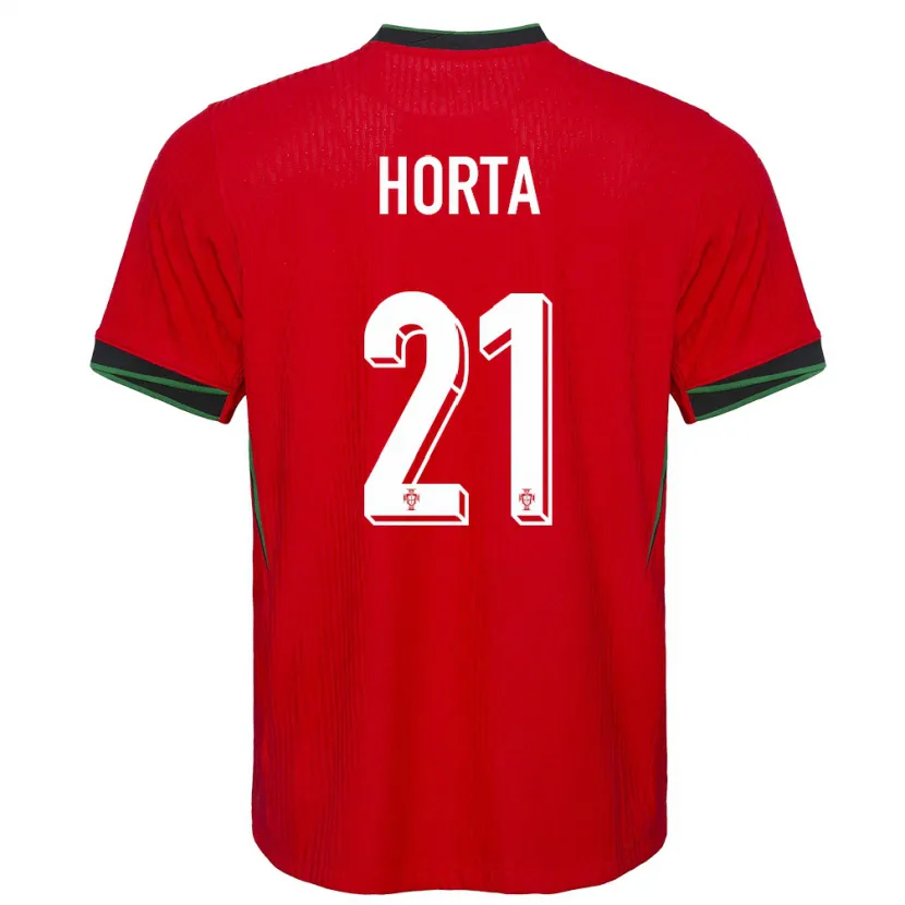 Danxen Kobiety Portugalia Ricardo Horta #21 Czerwony Domowa Koszulka 24-26 Koszulki Klubowe