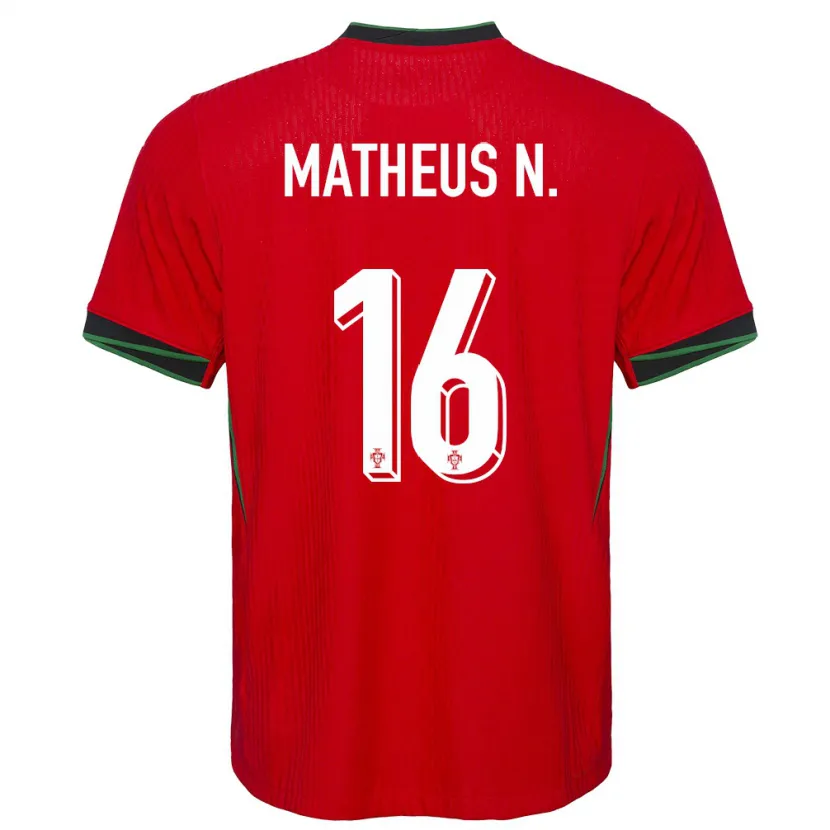 Danxen Kobiety Portugalia Matheus Nunes #16 Czerwony Domowa Koszulka 24-26 Koszulki Klubowe