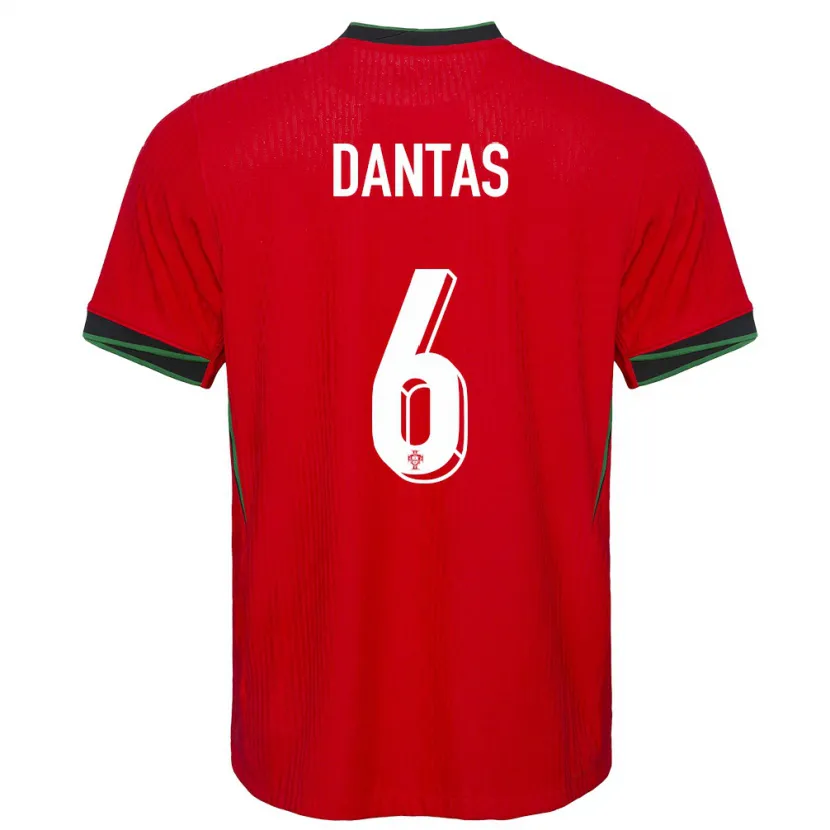 Danxen Kobiety Portugalia Tiago Dantas #6 Czerwony Domowa Koszulka 24-26 Koszulki Klubowe