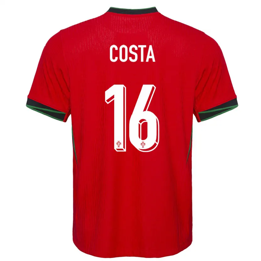 Danxen Kobiety Portugalia David Costa #16 Czerwony Domowa Koszulka 24-26 Koszulki Klubowe