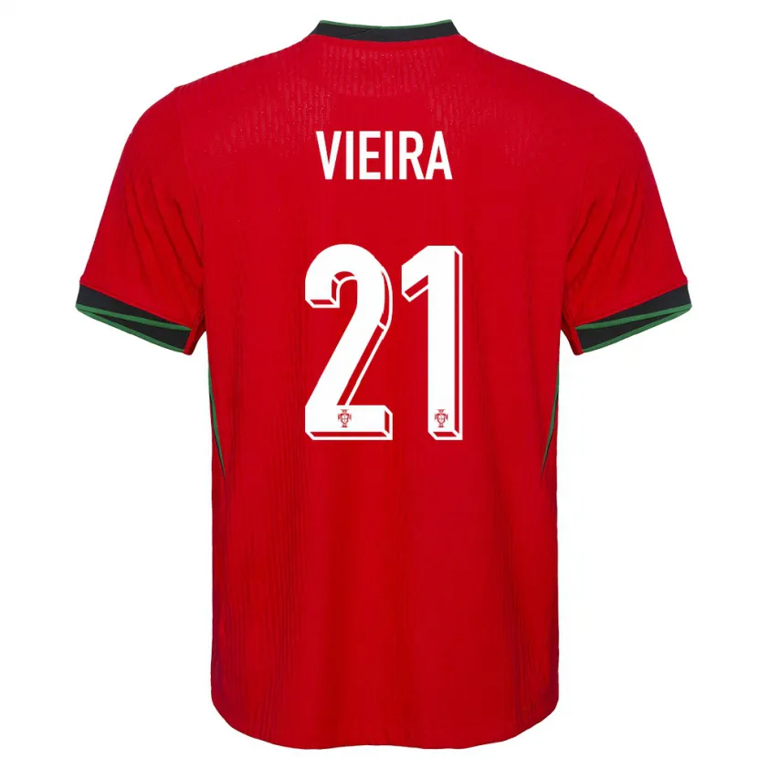 Danxen Kobiety Portugalia Fabio Vieira #21 Czerwony Domowa Koszulka 24-26 Koszulki Klubowe