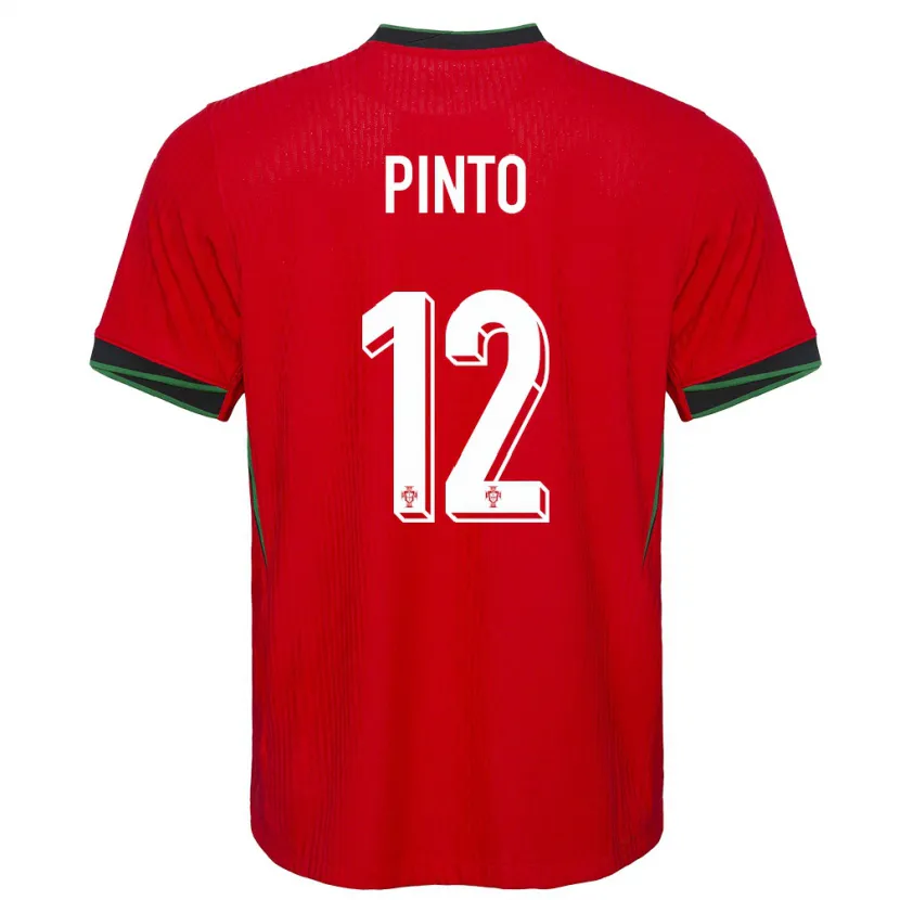 Danxen Kobiety Portugalia Diogo Pinto #12 Czerwony Domowa Koszulka 24-26 Koszulki Klubowe