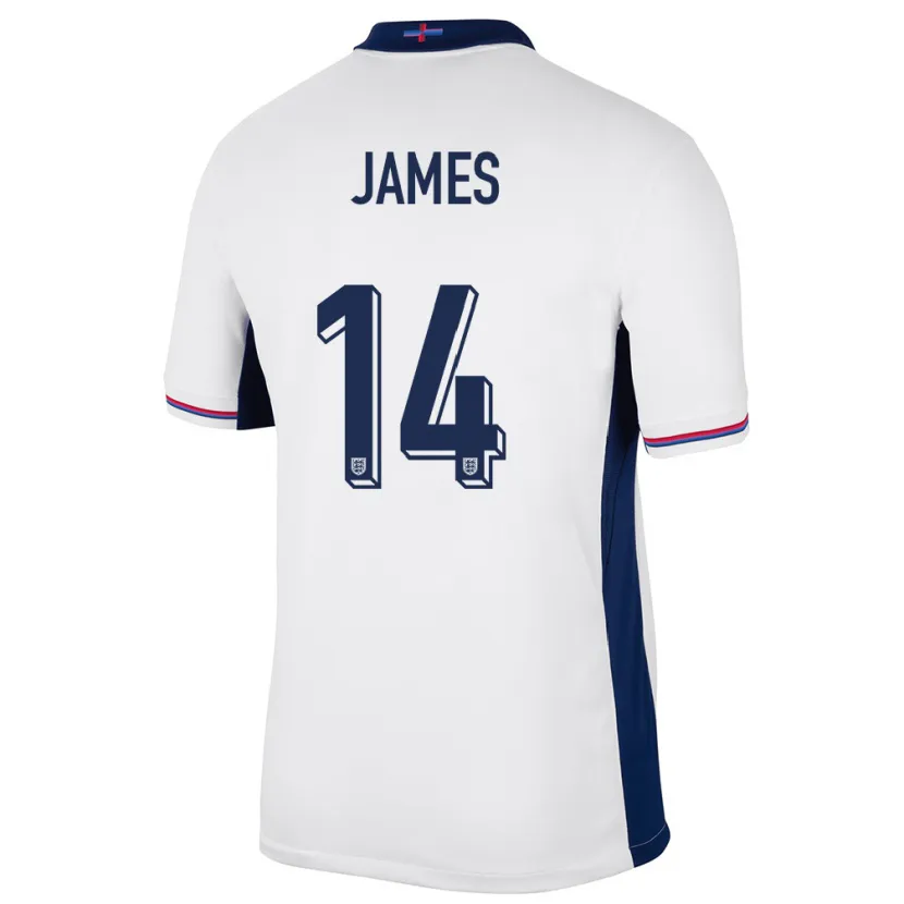 Danxen Kobiety Anglia Reece James #14 Biały Domowa Koszulka 24-26 Koszulki Klubowe