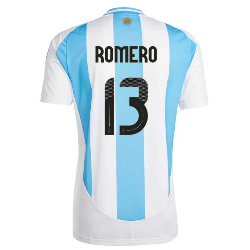Danxen Kobiety Argentyna Cristian Romero #13 Biało Niebieski Domowa Koszulka 24-26 Koszulki Klubowe