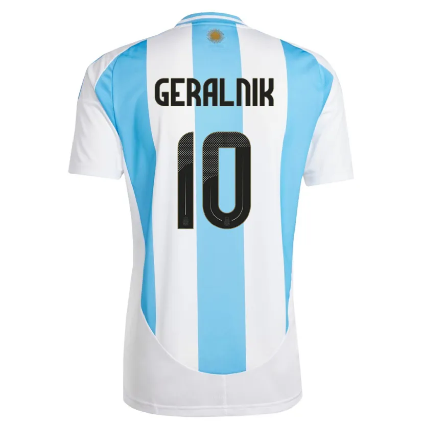 Danxen Kobiety Argentyna Tiago Geralnik #10 Biało Niebieski Domowa Koszulka 24-26 Koszulki Klubowe